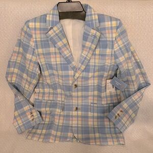 Gymboree boys jacket in plaid size 12, NWT